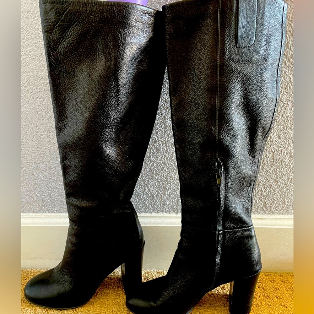 Kenneth Cole Knee high soft leather boots in black